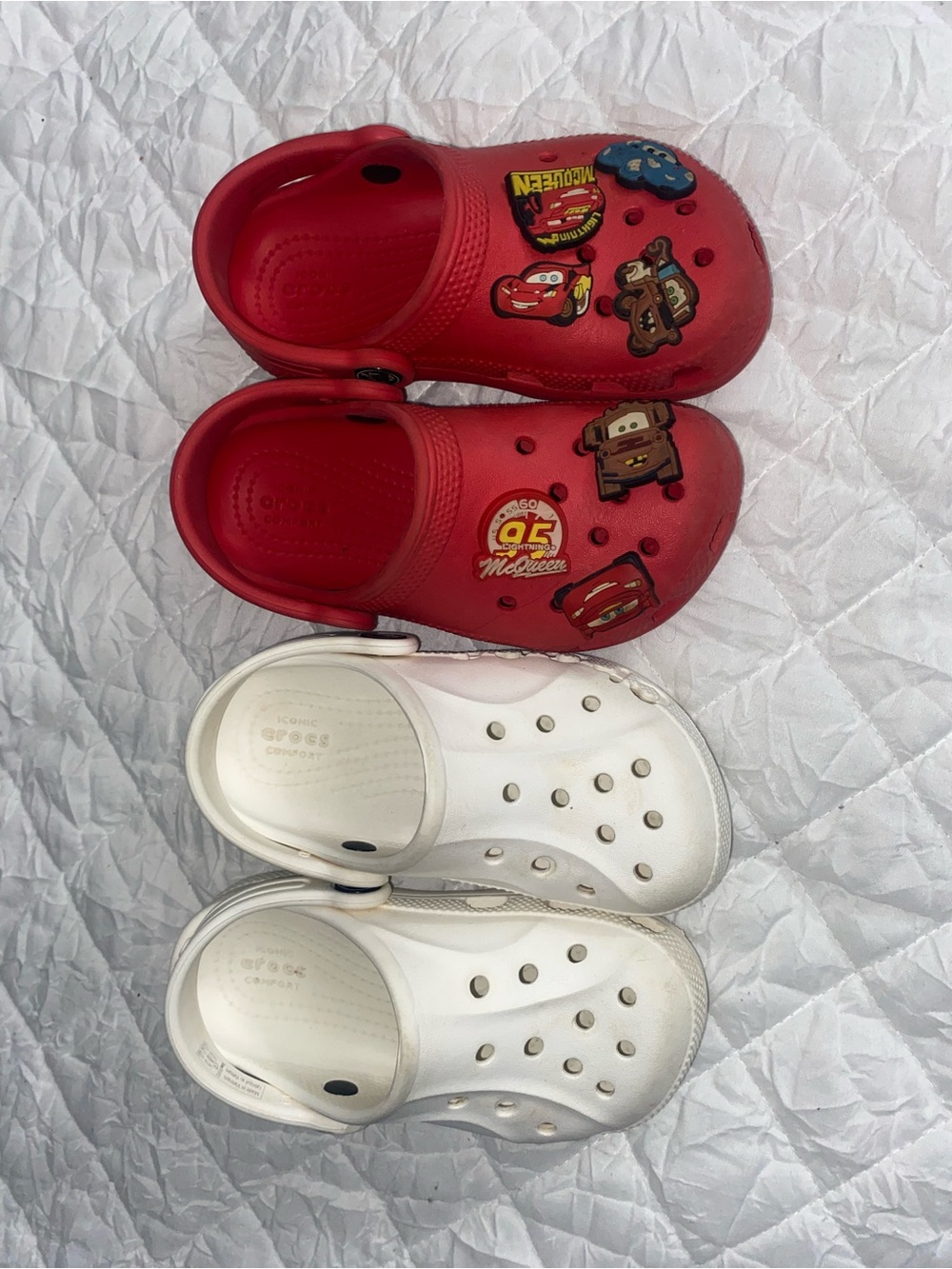 Crocs Kids Classic Clogs - Red and White